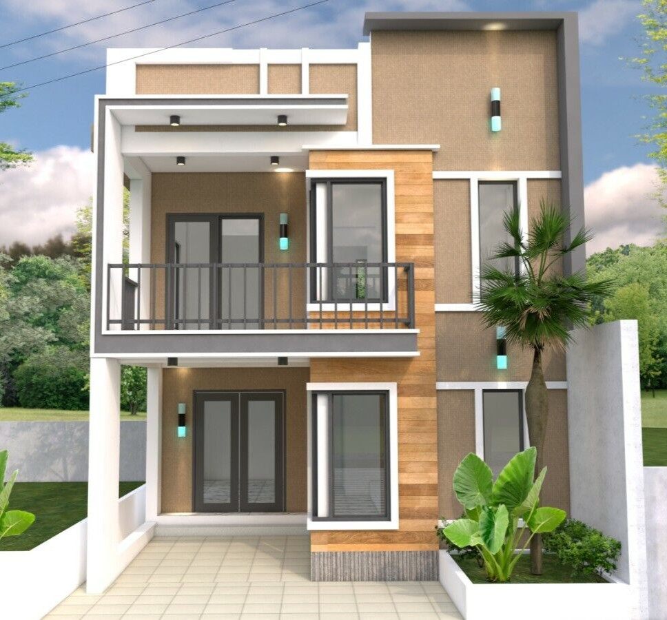 23x49 Feet Small House Plan 7x15 Meter 5 Beds 4 Baths Terrace (A4 Hard Copy)