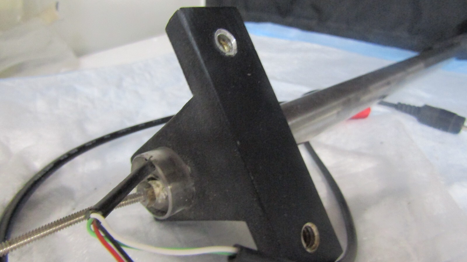 Schaevitz Eng. LVDT TYPE 3000 DC-E Wired with RCA Jacks Has Mounts.