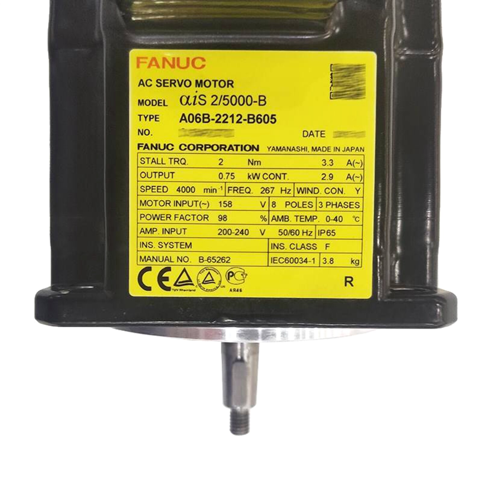 NEW FANUC A06B-2212-B605 Servo Motor