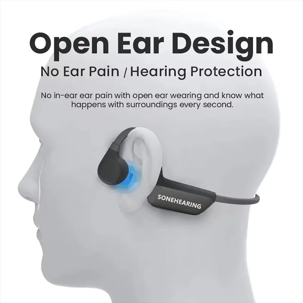 IPX6 New Waterproof Wireless Bluetooth Noise Canceling Bone Conduction Headphone