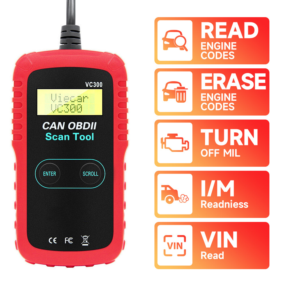 Check Engine Diagnostic Tool OBD2 Code Reader ODB2 Scanner Reset Engine Light