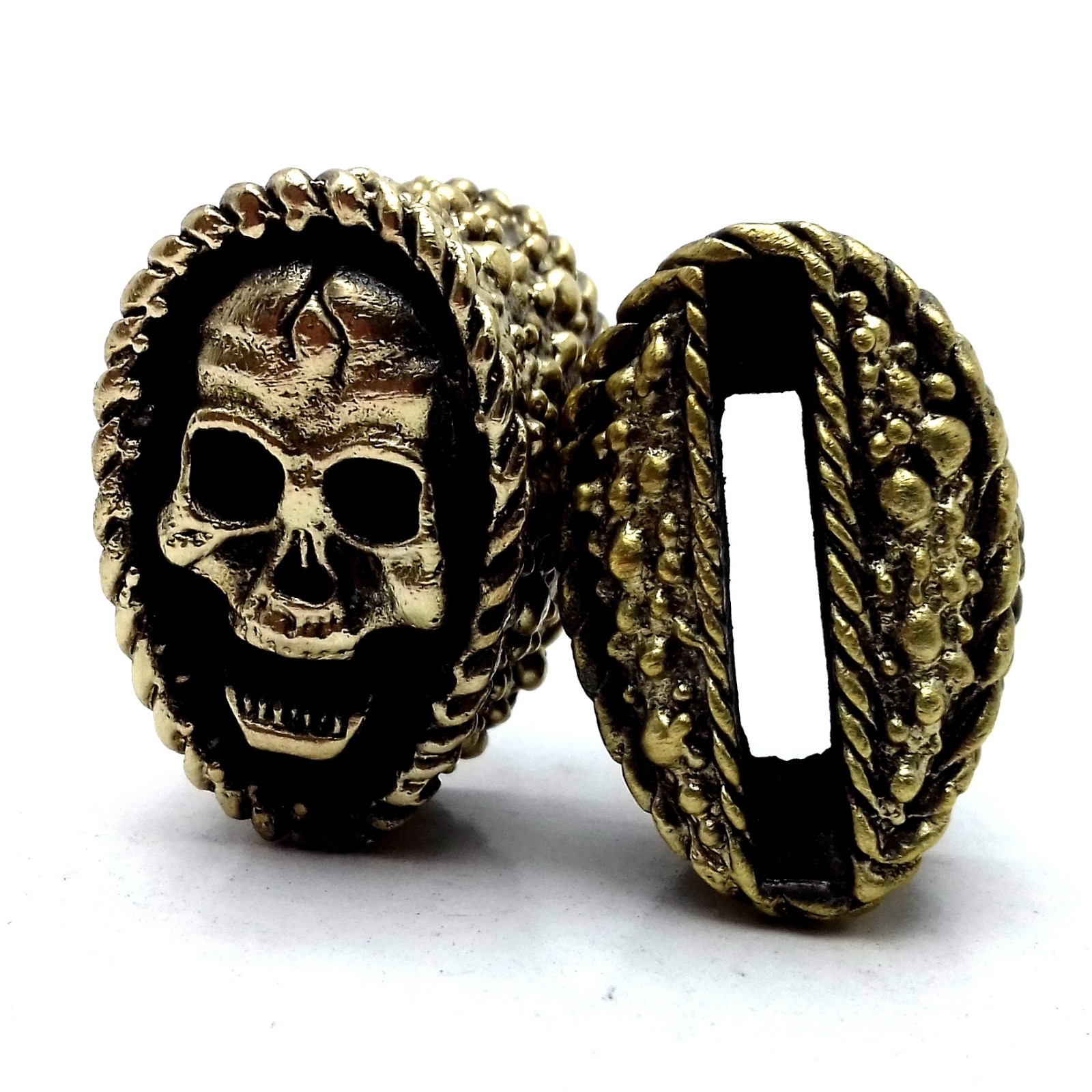 "SCREAM " SOLID BRONZE FINGER GUARD BOLSTER & POMMEL CUSTOM KNIFE MAKING