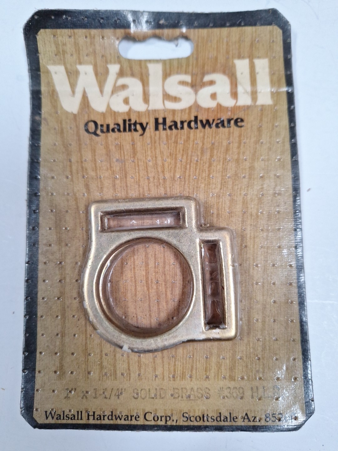 Walsall Horse Halter Square 2 Sided Solid Brass Hardware 1x1 1/4"Pkg of 2 NOS