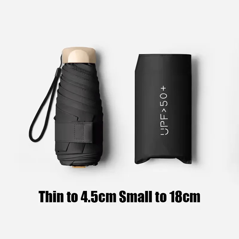 Folding Mini Umbrella Ultralight Five Fold UV Protection Outdoor Daily Travel
