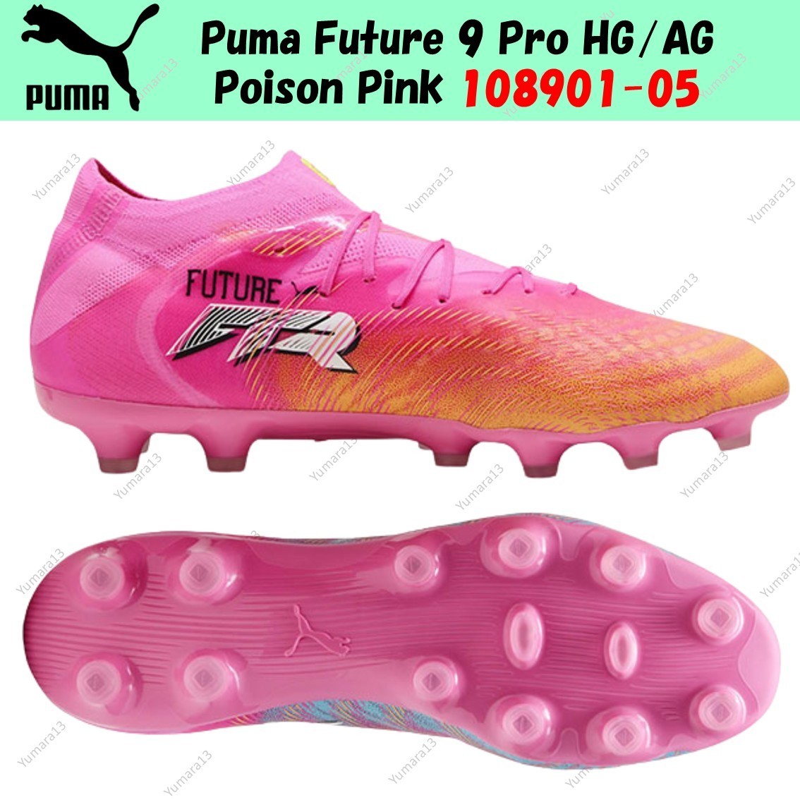 Puma Future 9 Pro HG/AG Poison Pink 108901-05 Men's Size