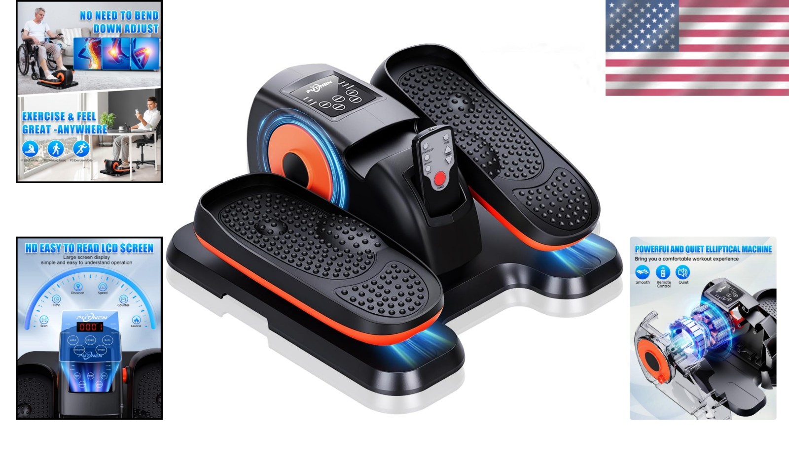 Compact Elliptical Machine for Home Use – Silent, Portable & Adjustable Speeds