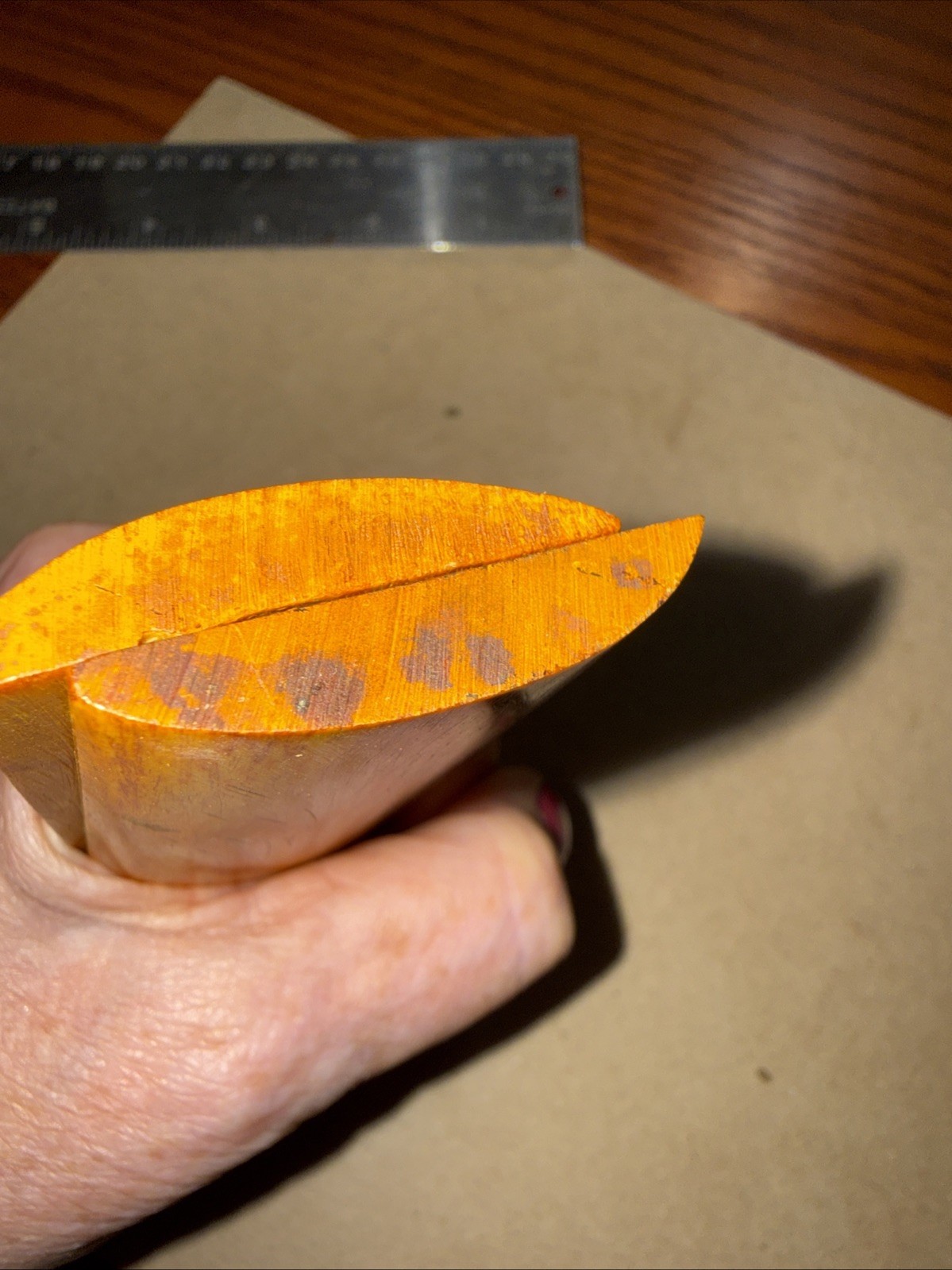 Matched Pair Stabilized Dyed Giraffe Bone Knife Handle Scales 5” X 1 1/2”
