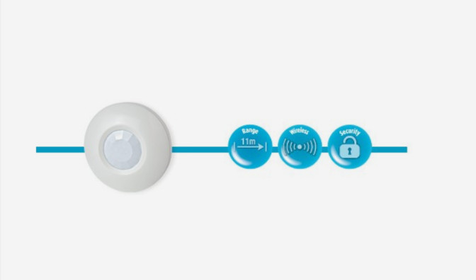 Visonic DISC-MCW Powercode Wireless 360 Ceiling Mount Miniature PIR Detector
