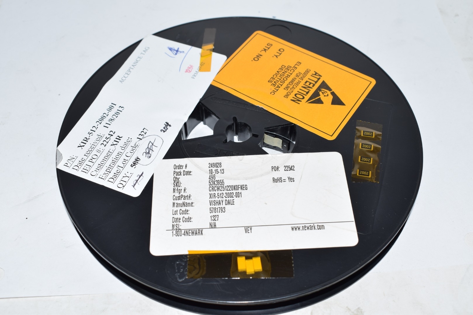 Reel of 204 NEW Vishay Dale CRCW251220K0FKEG 20 kOhms ±1% 1W Chip Resistor 2512
