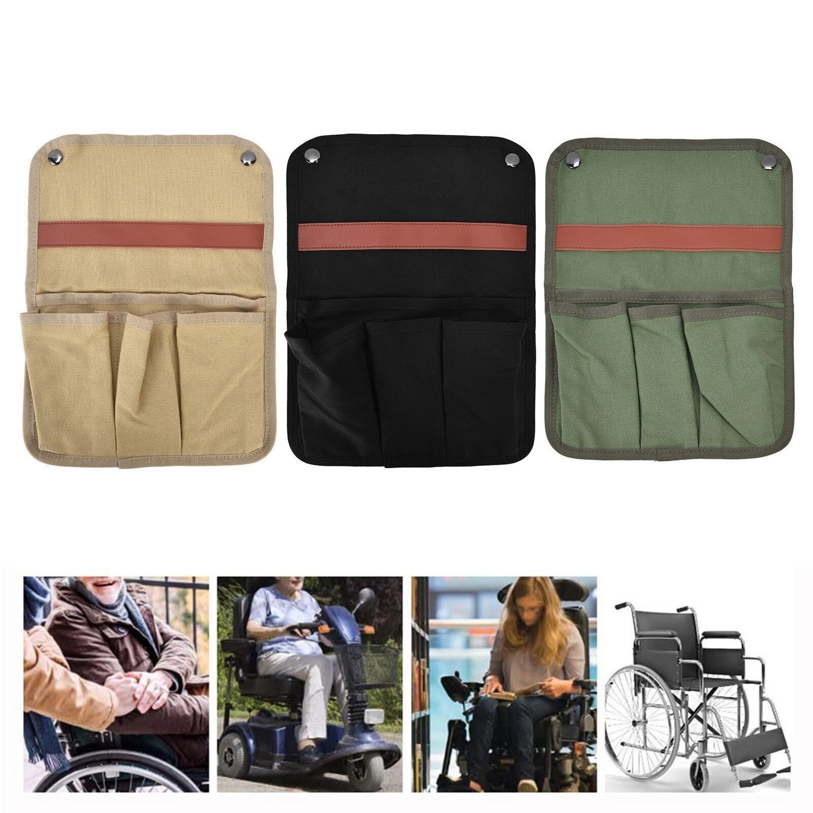 Camping Chair Armrest Storage Bag Large Capacity Multiple Pockets Portable