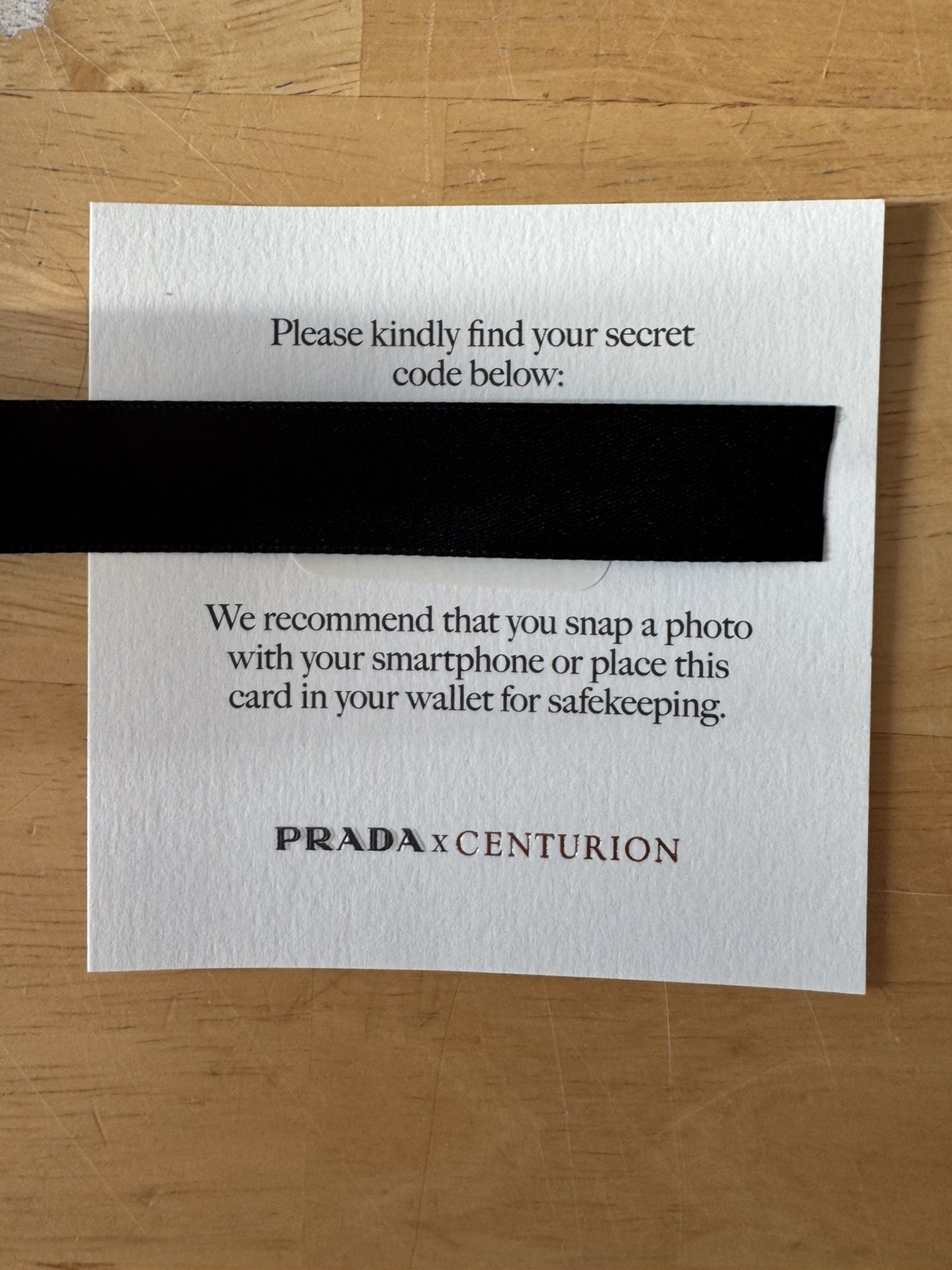 Prada x Centurion 2.0 Black AMEX Wearable Wrap Bracelet - verified authentic!!