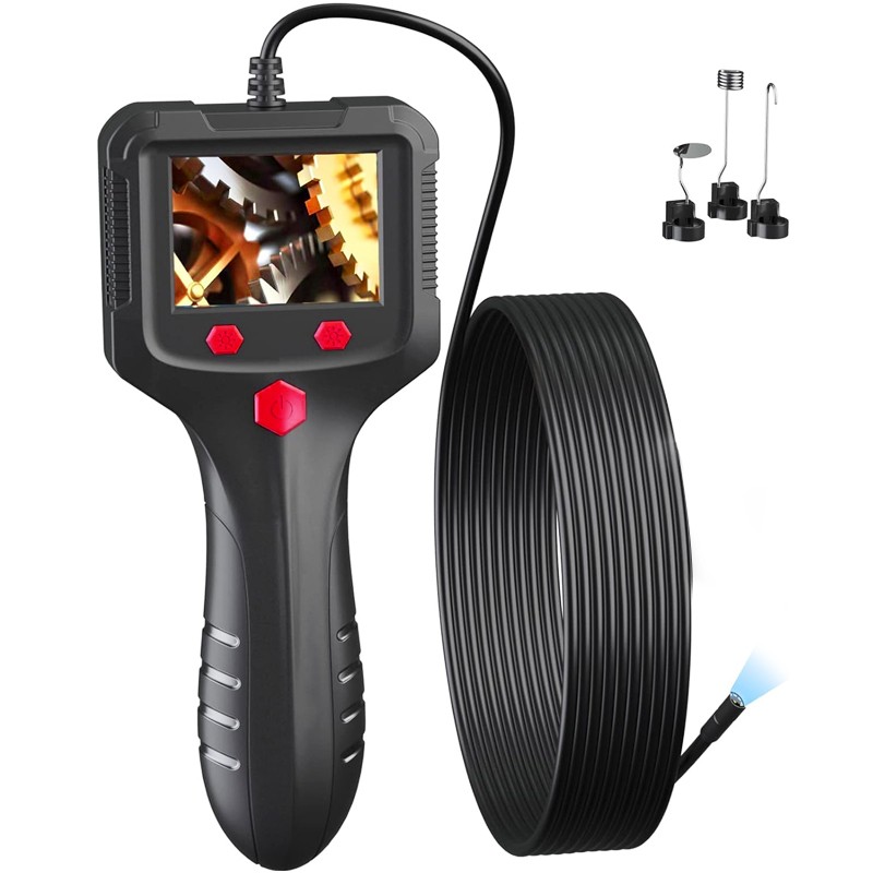 Handheld 2.4" Endoscope IP68 Waterproof Industrial Borescope Inspection Camera