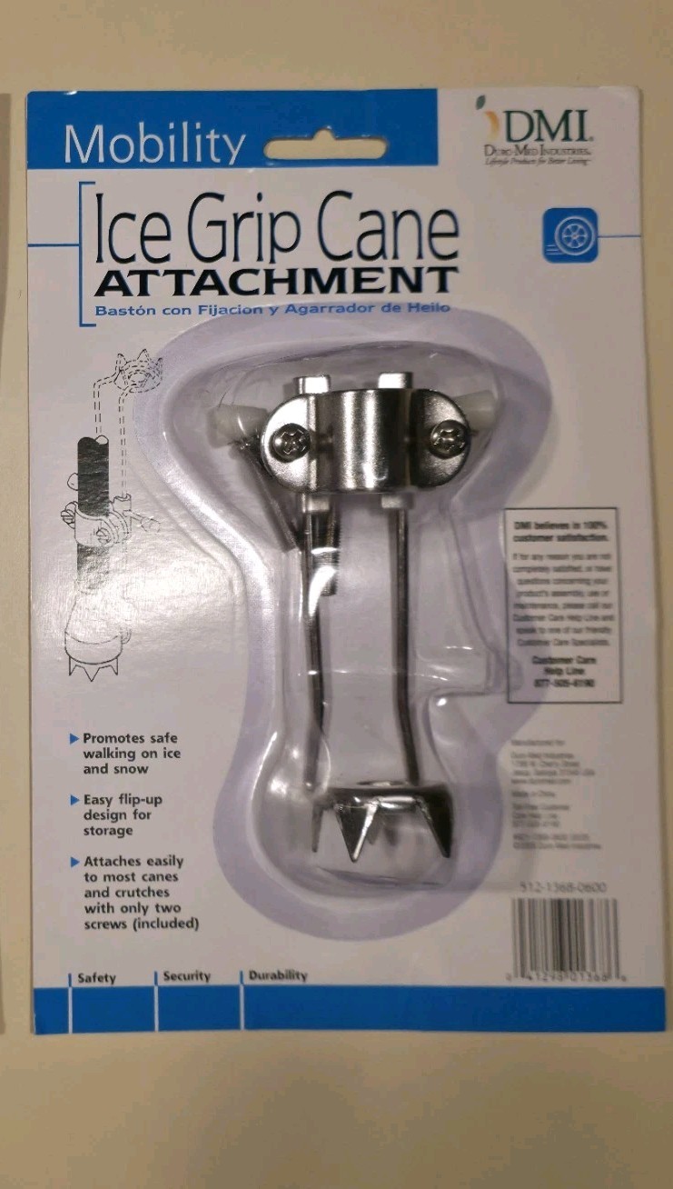 DMI Mobility Ice Grip Cane & Crutch Attachment. NEW