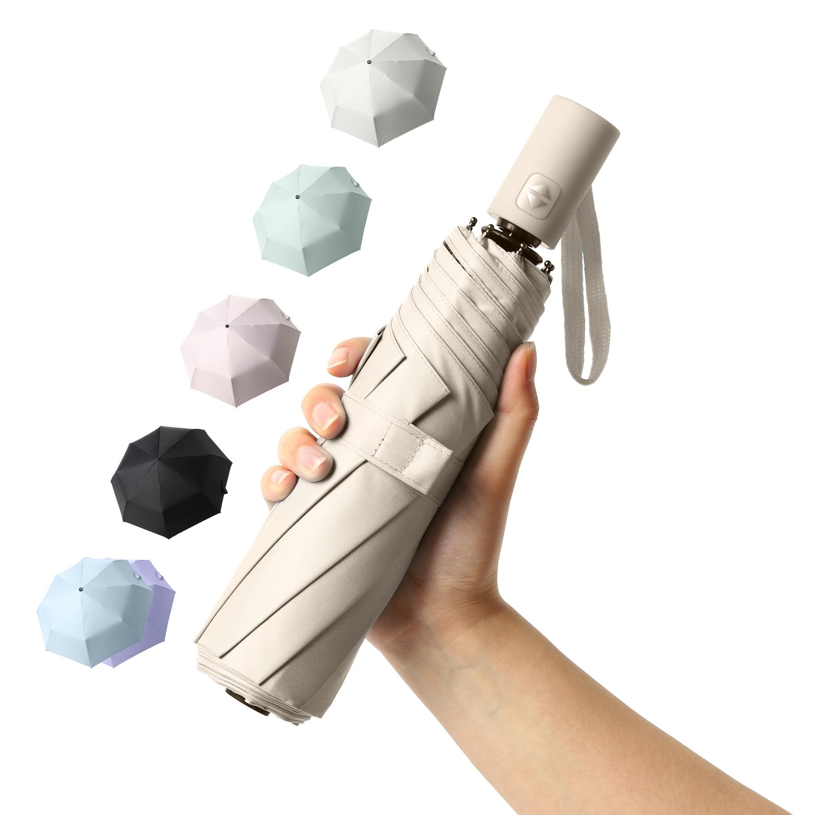 Compact UV Protection Travel Umbrella Windproof Sun and Rain Parasol