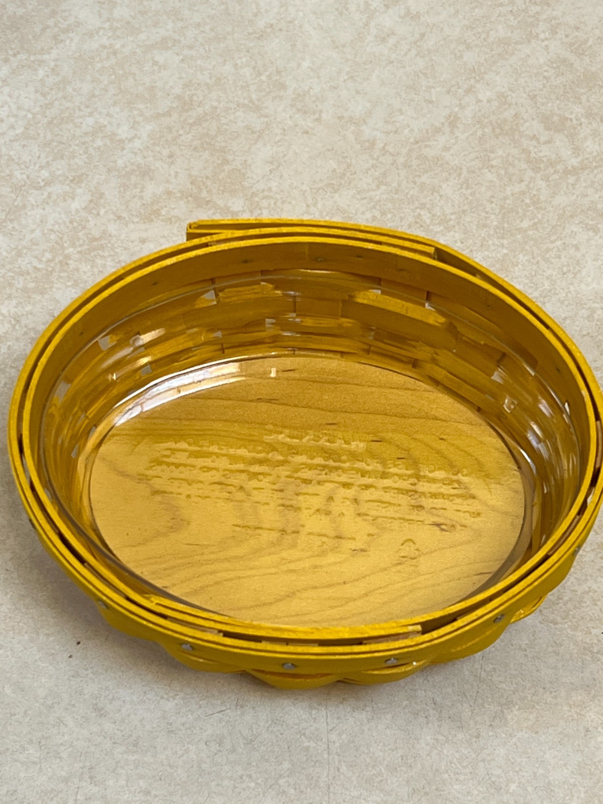 2012 Longaberger Yellow Peep Peeps Basket with Protector - New - No Box!