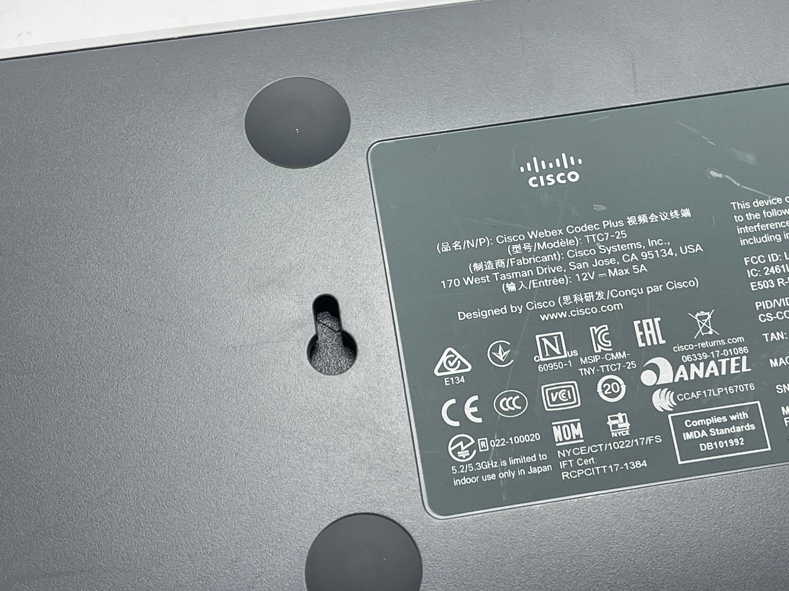 Cisco Webex Codec Plus TTC7-25 Conferencing Unit, CS-CODEC-PLUS