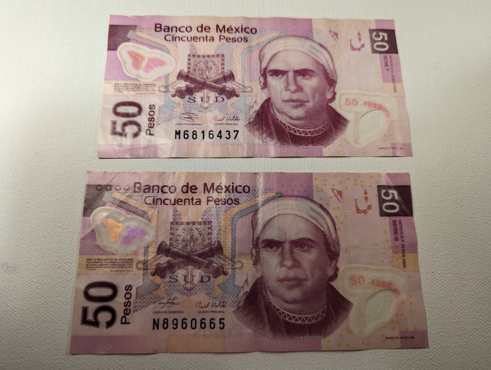 Mexico 50 Pesos 2006 lot of 2 CIRC