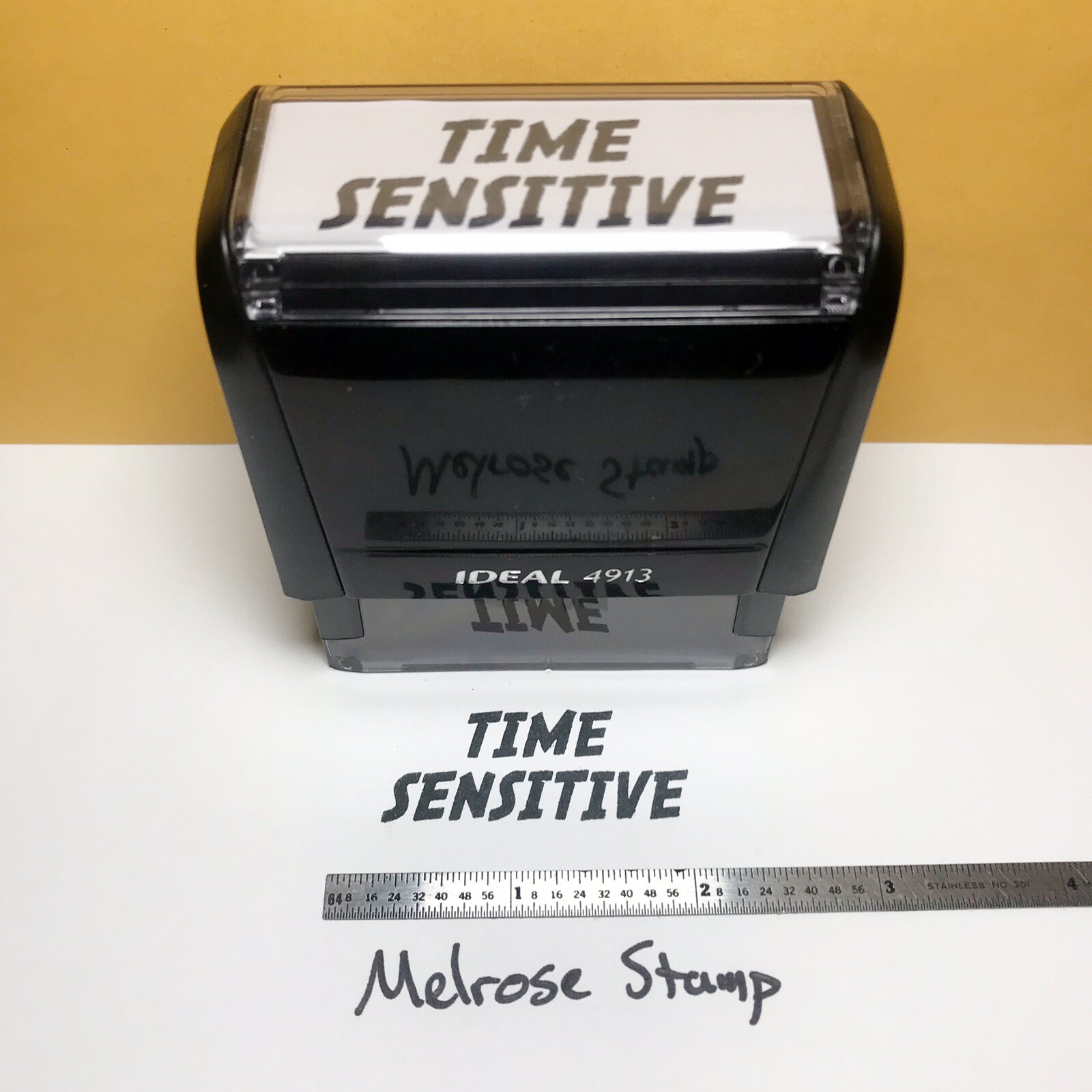 Time Sensitive Rubber Stamp Black Ink Self Inking Ideal 4913