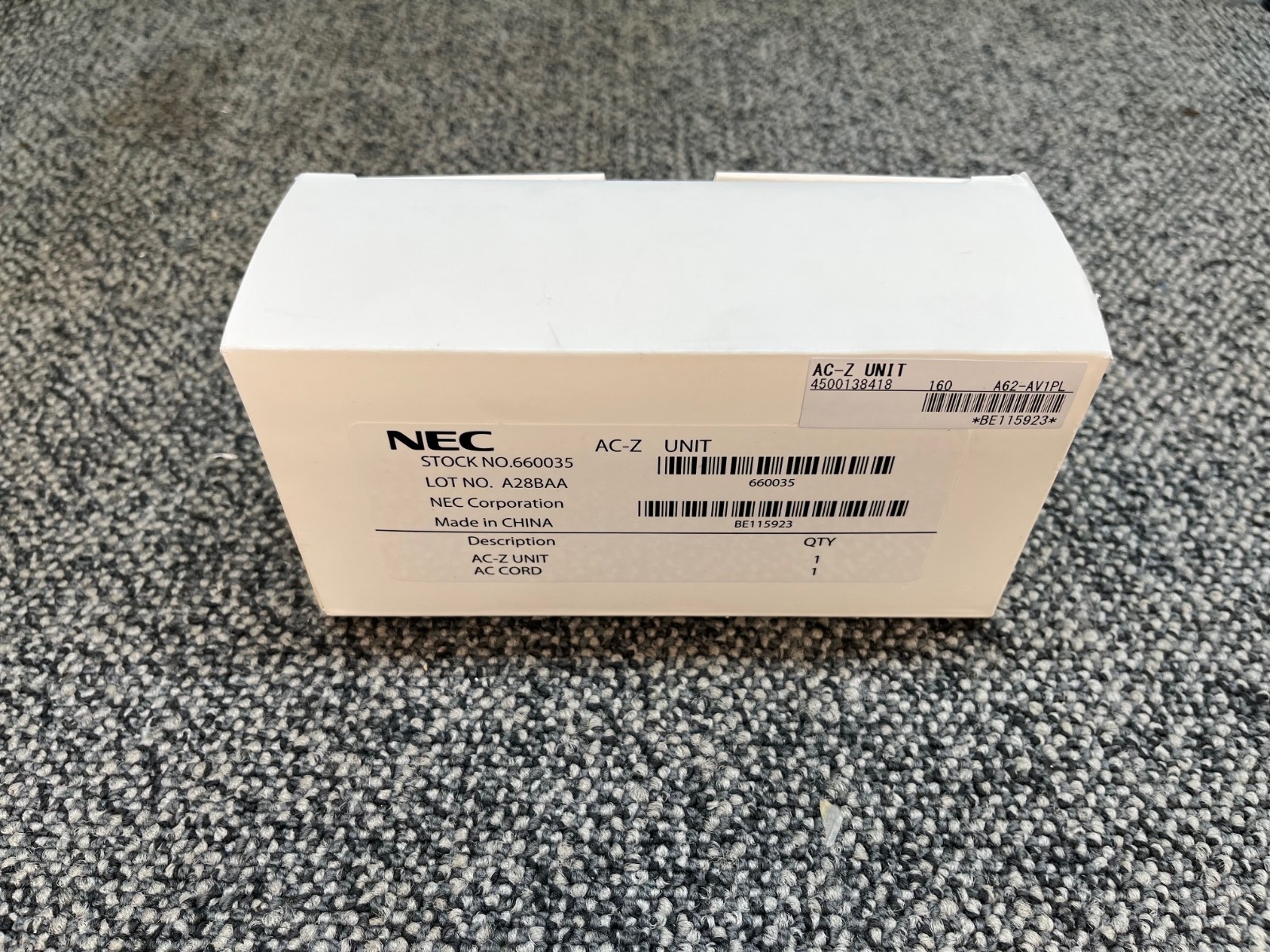 NEC AC-Z POWER SUPPLY FOR SL1100 IP PHONES  660035 BE115923  NEW