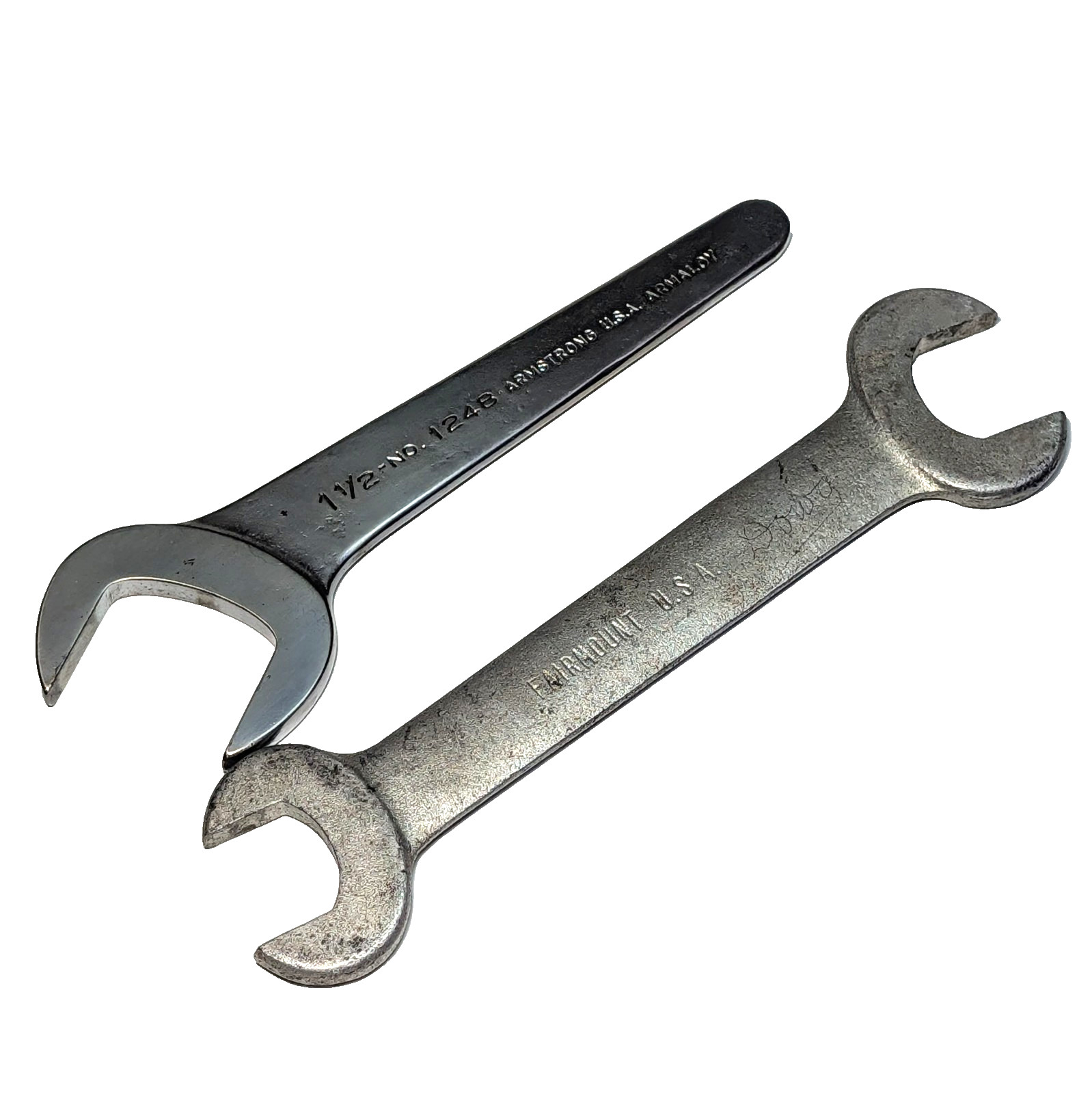 Armstrong  1-1/2" & Fairmount 1" x 1-1/8" Thin Service Wrench Set USA MADE
