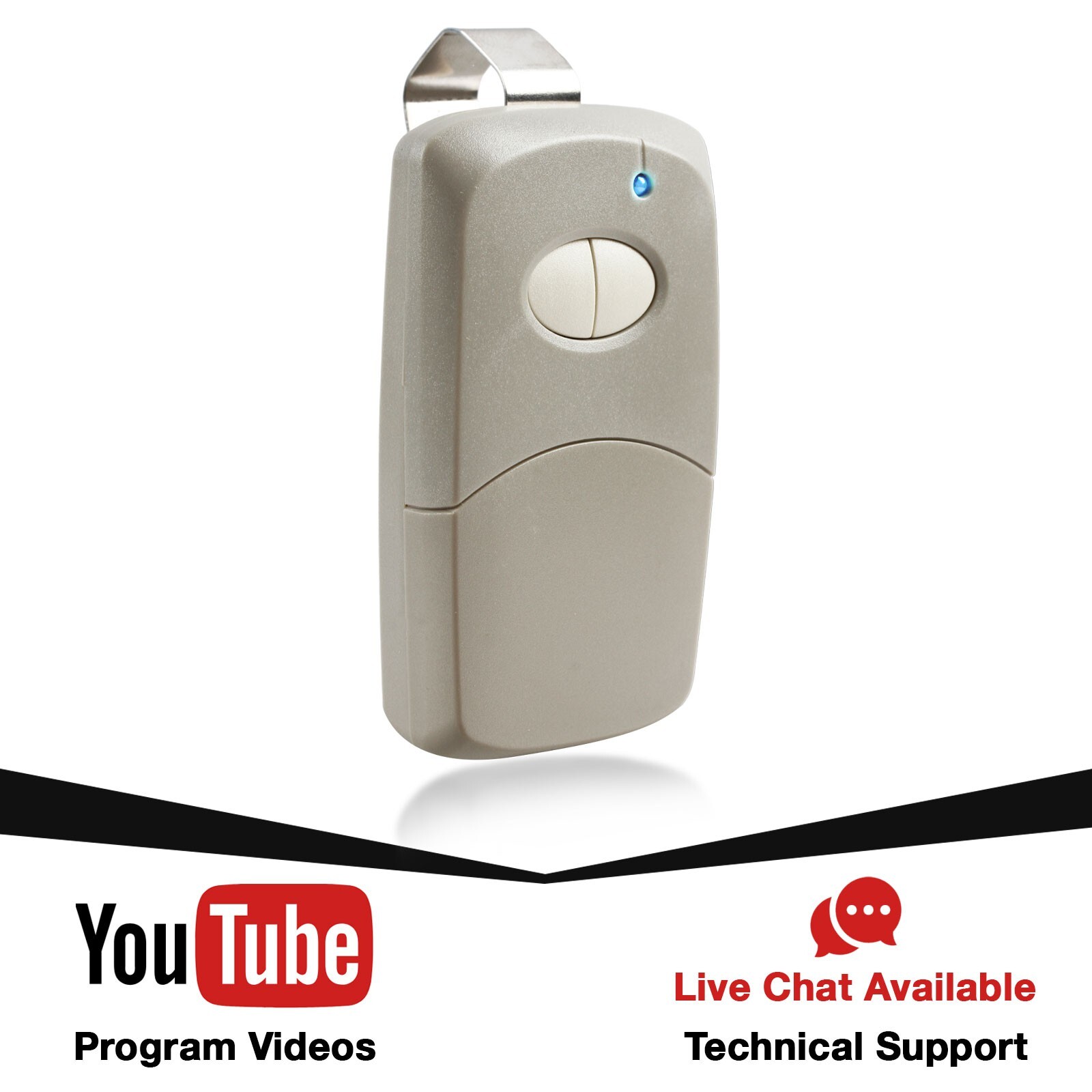 Garage Door Opener 2-Button Remote Grey for Linear Multi-Code MCS412001