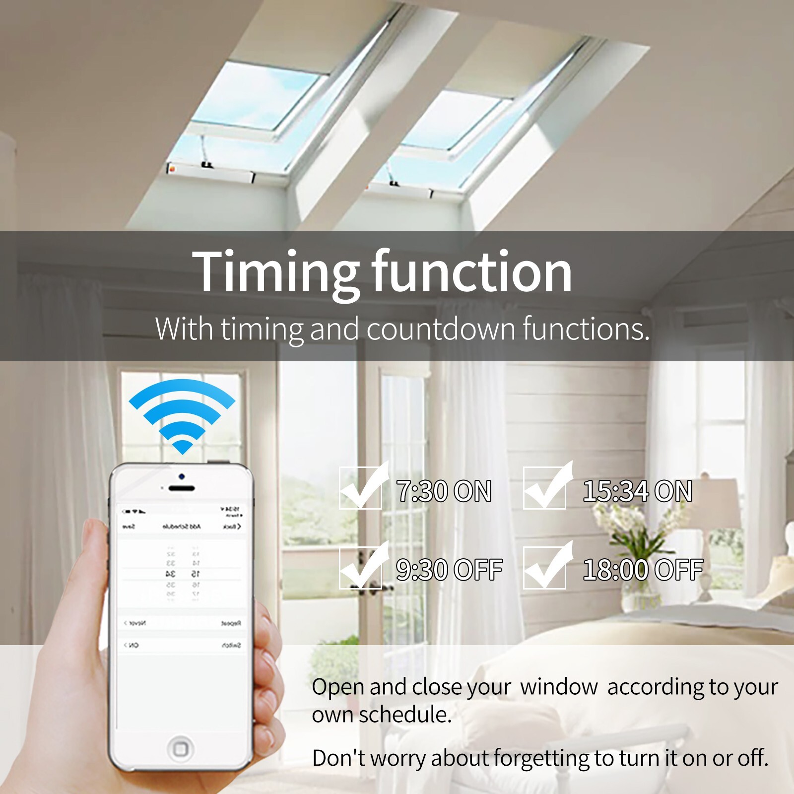 Olide Smart WIFI Automatic Electric Window Opener, WIFI Function Built In