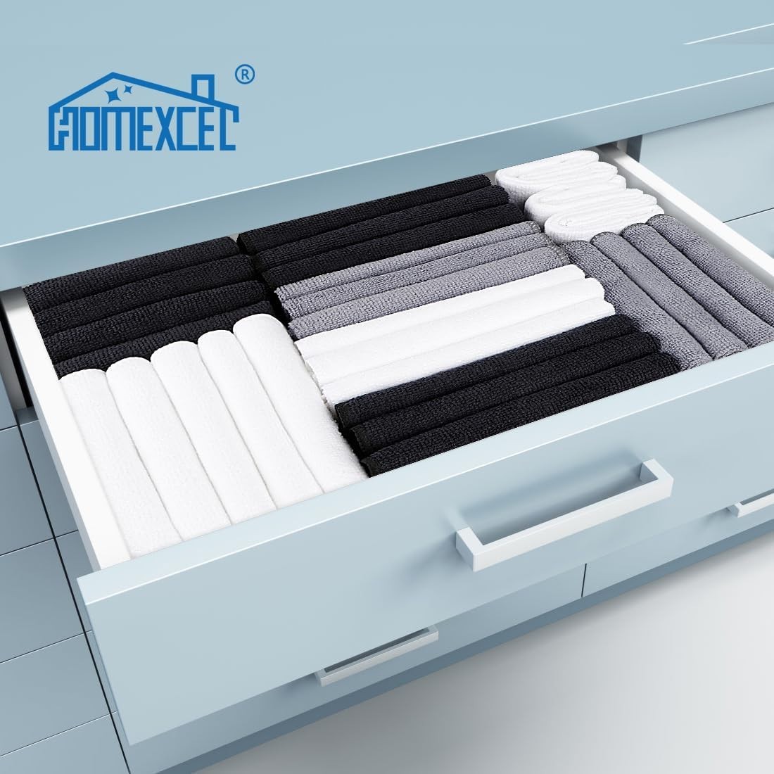 12 Pack Microfiber Cleaning Cloths - Lint-Free & Scratch-Free Elegance