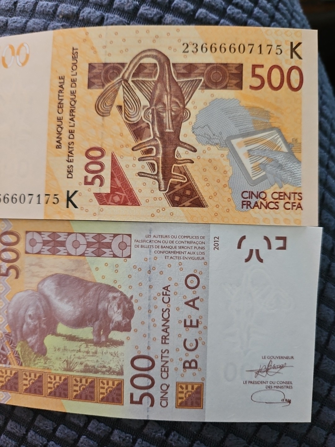 West African States 500 Francs Uncirculated  Banknote "SENEGAL".