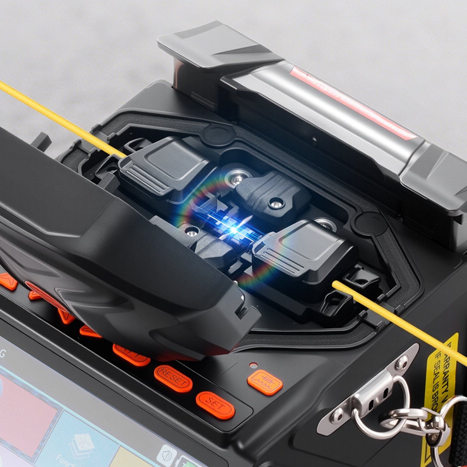 Fiber Optic Fusion Splicer 5" Screen 6 Motor Core Clad Alignment