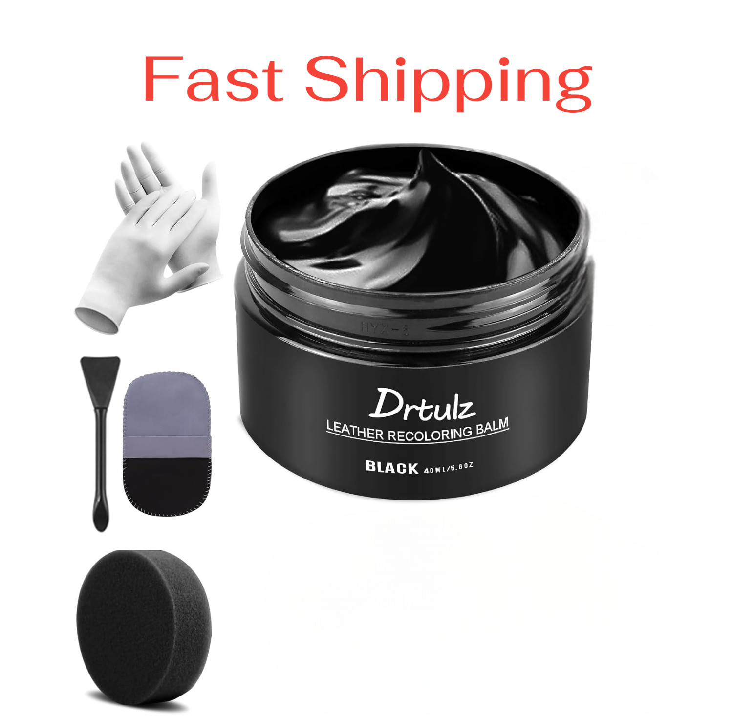 Black Leather Recoloring Balm, Leather Color Restorer Conditioner, Leather Repai
