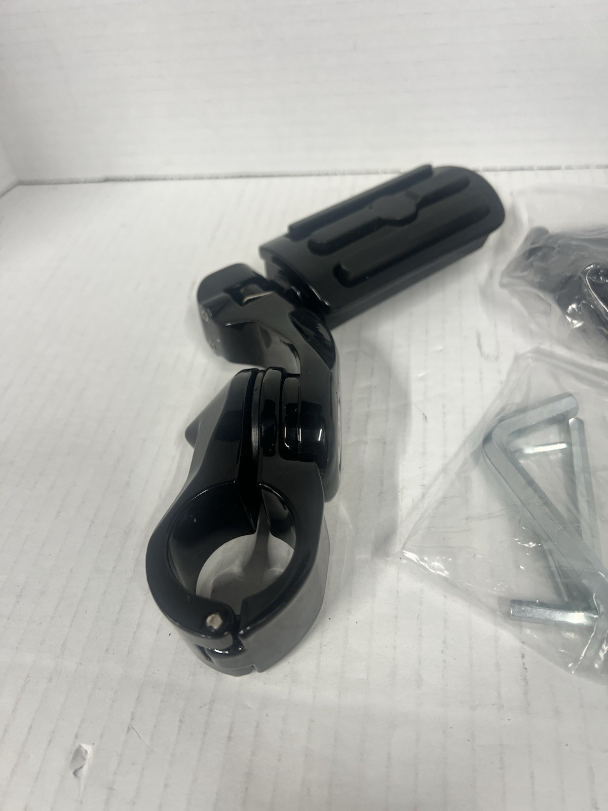 Motorcycle 1.25" Long Angled Highway Footpegs Angled-1 Single Unit Harley