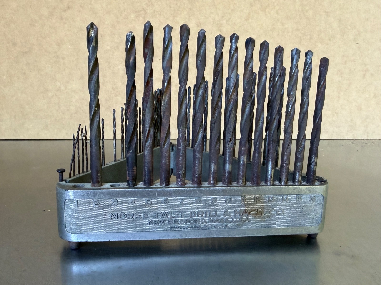 Morse Twist Drill and Machine Co. Folding Bit Holder Stand Index
