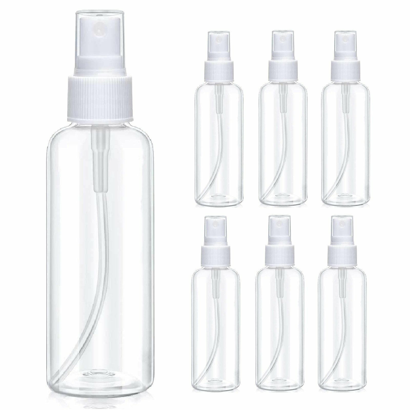 2-6Pack 30ml/60ml Travel Spray Bottle Plastic Transparent Perfume Empty Atomizer