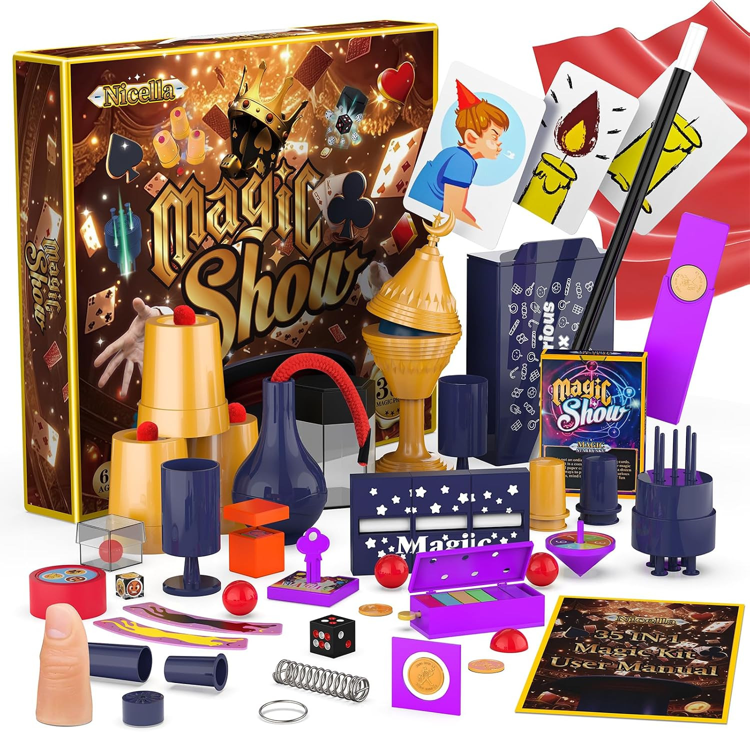 Magic Kit - 300+ Magic Tricks for Kids Age 6-8 8-10 10-12, Magic Set Magician To