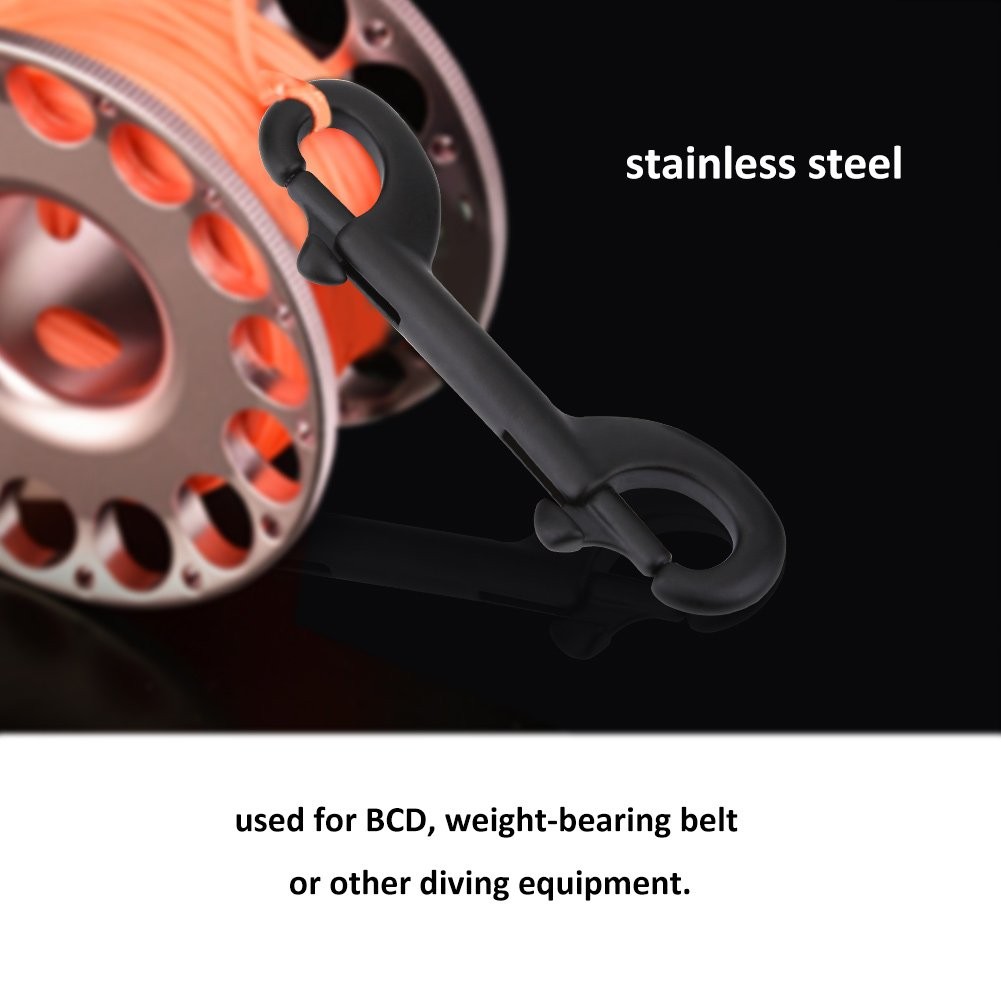 Buckle,Double Ended Snap Hook, Stainless Steel Diving Hook Double Ended Clip ...