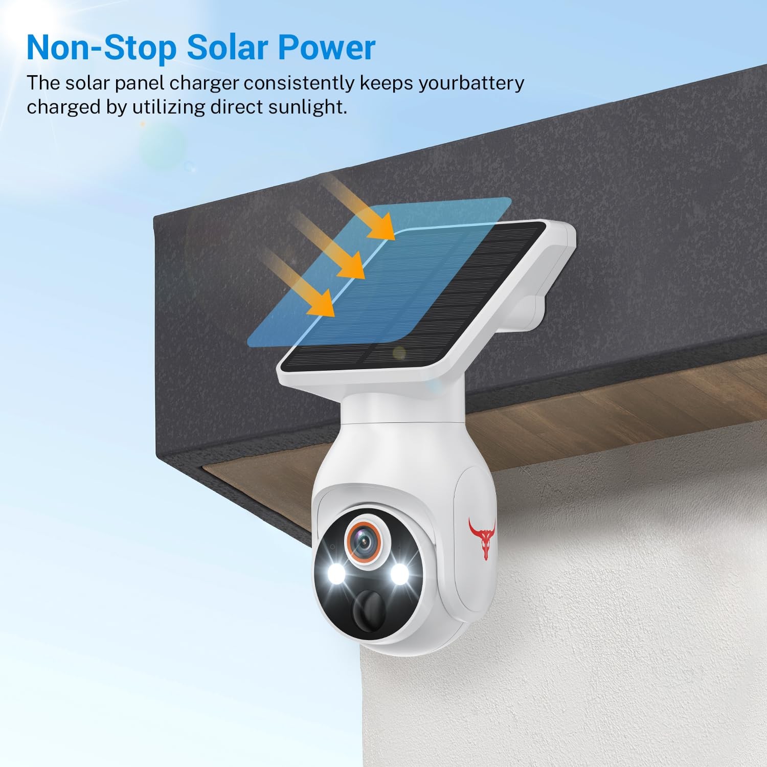 1080p Security Camera Wireless with Solar Panel, Smart AI Human Detection,
