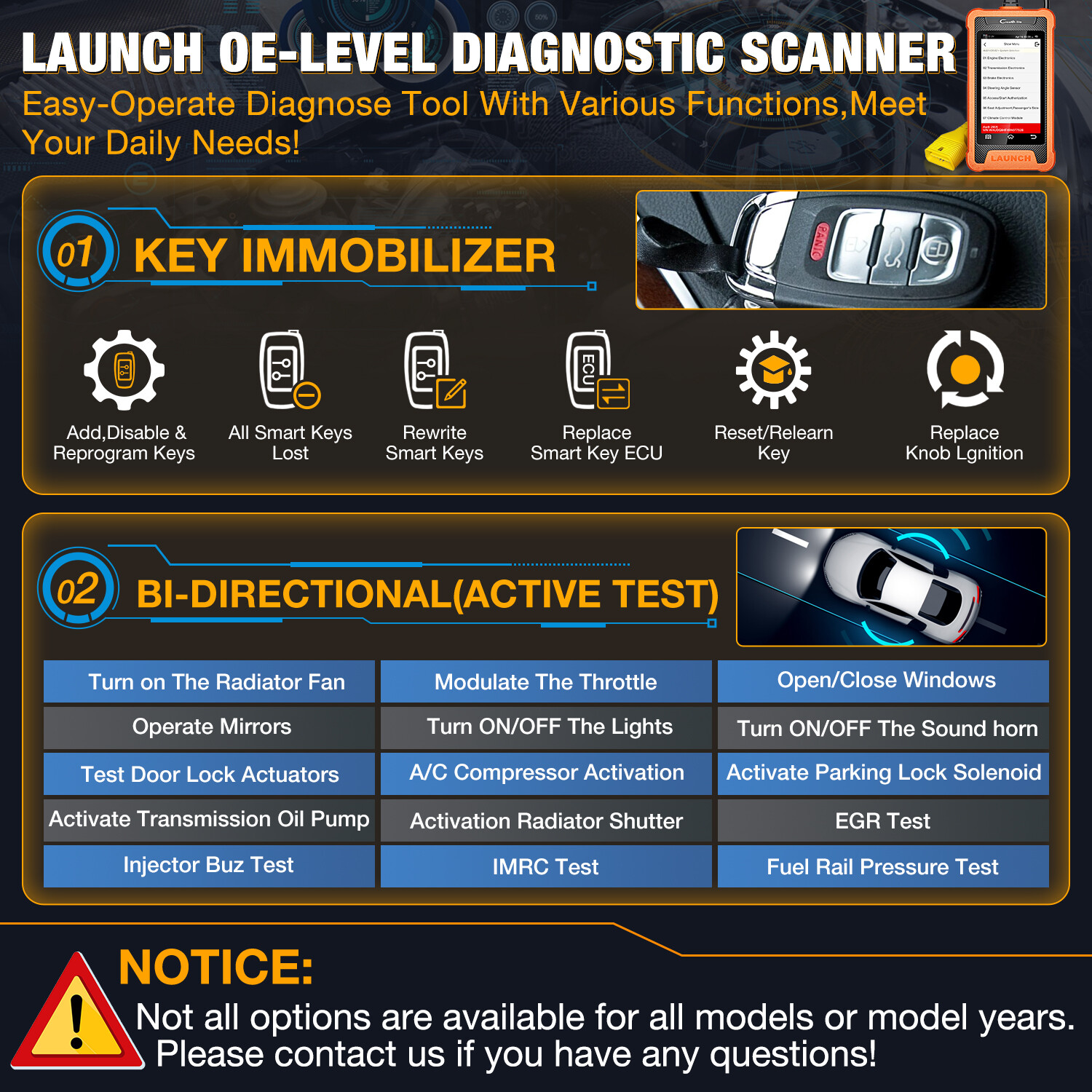 2025 LAUNCH Creader Elite for GM Car OBD2 Diagnostic Tool Scanner ECU Key Coding