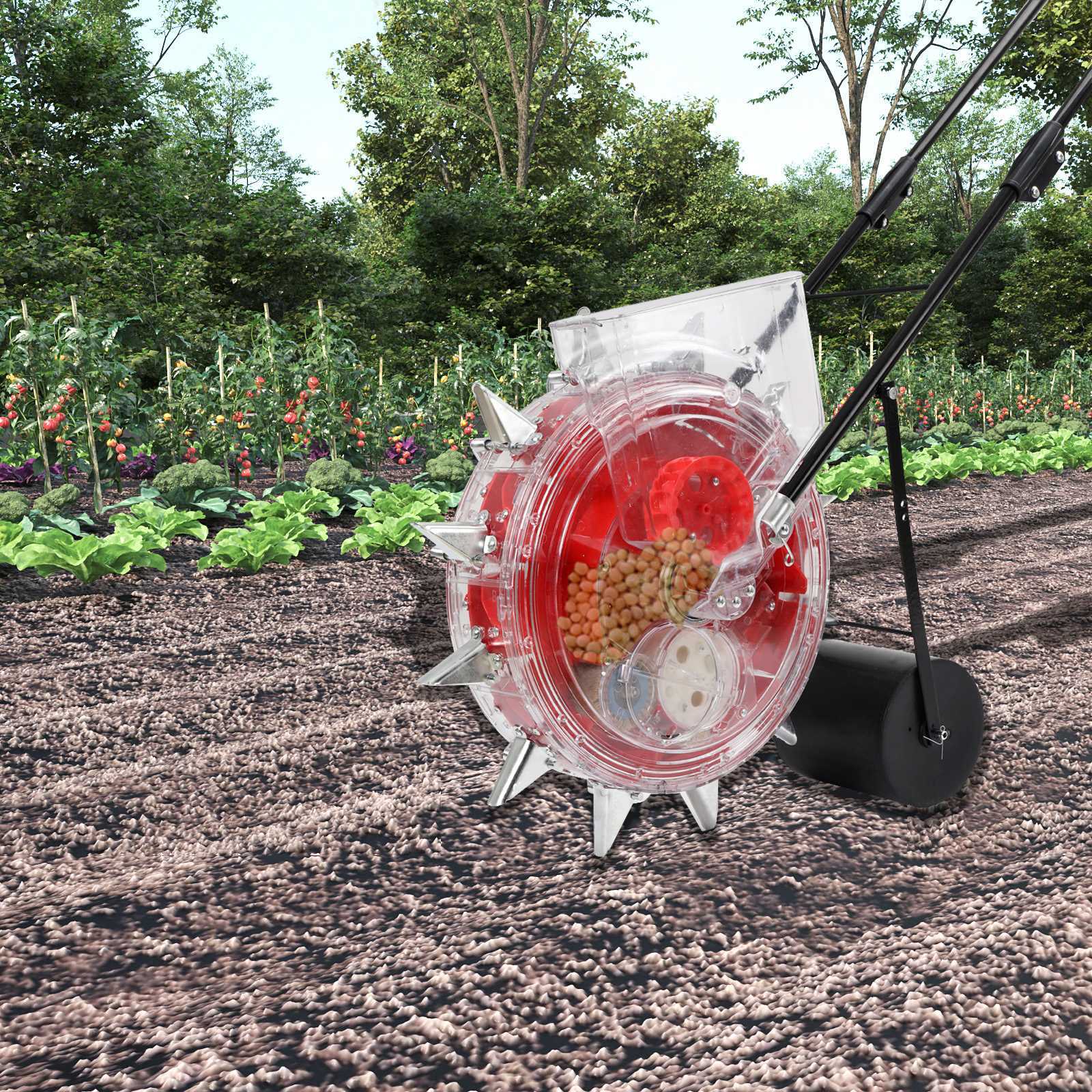 Hand Push Roller Precision Manual Seeder Machine Soy Corn Carousel Seeding Tool