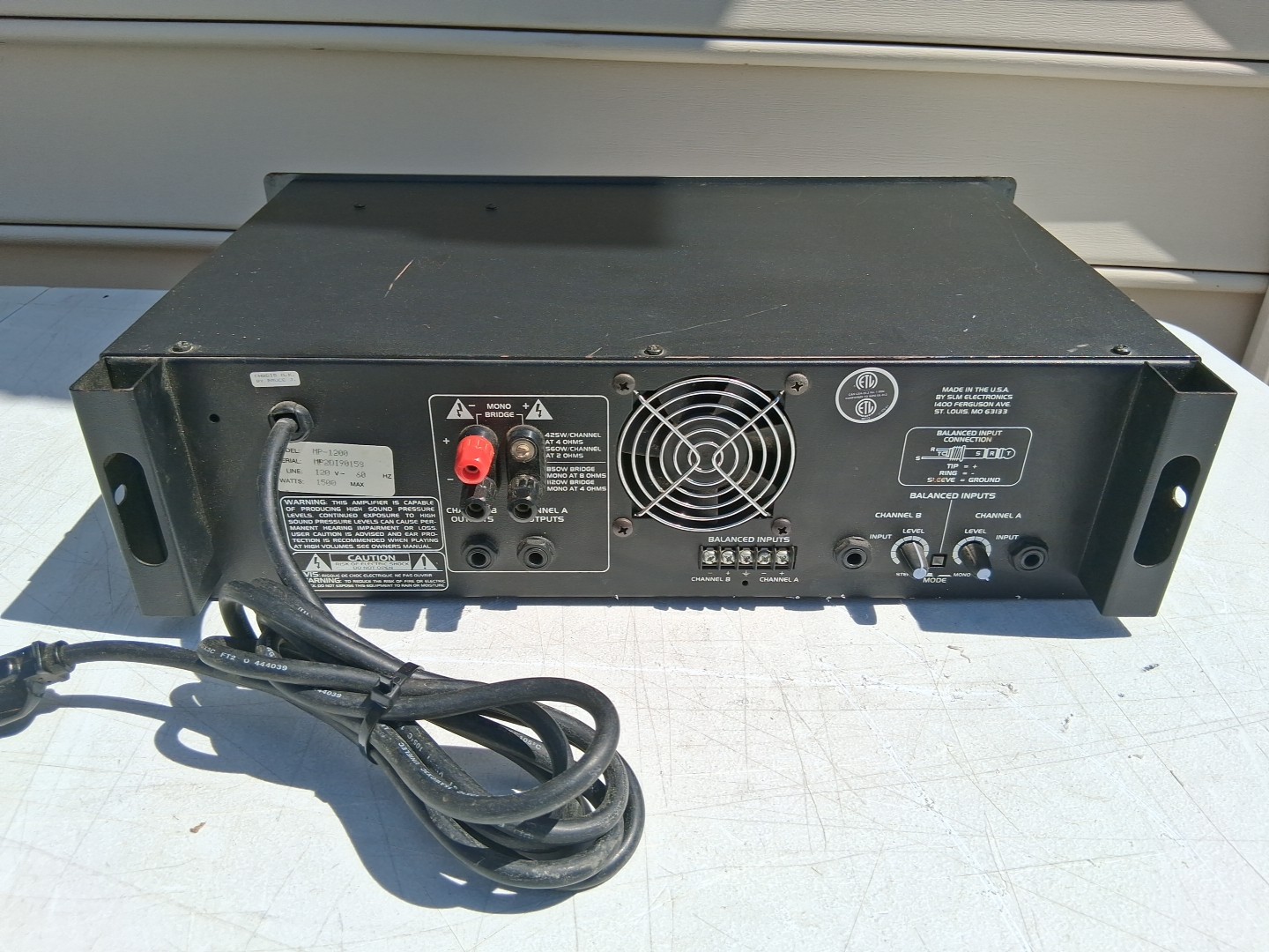 Audio Centron Equinox Amp MP1200 Tested Works