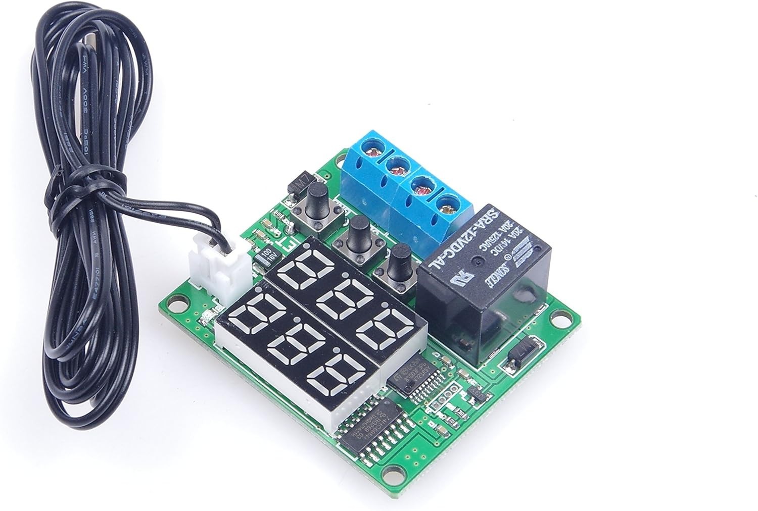 Versatile Digital Temperature Controller with Waterproof Sensor & LED Display