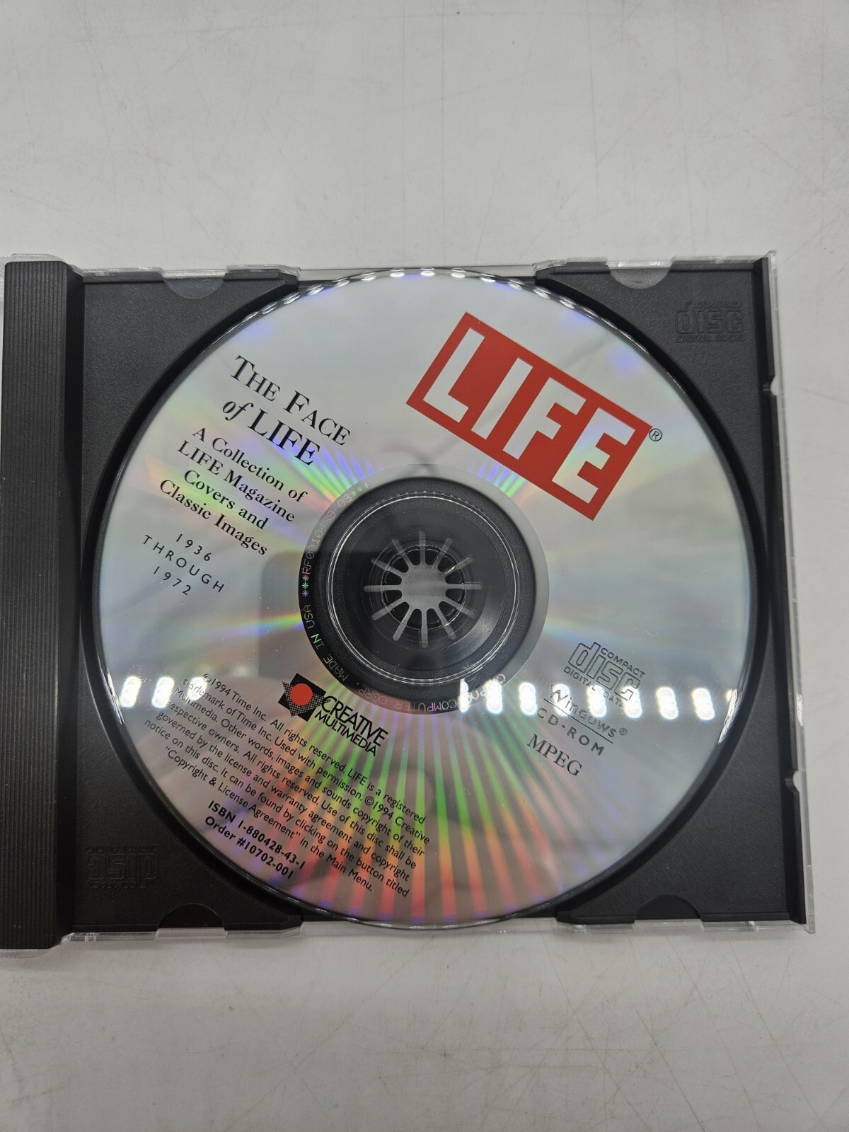 The Face of Life CD-ROM LIFE Mag. Covers/Classic Images 1936-1972 DISC ONLY! R