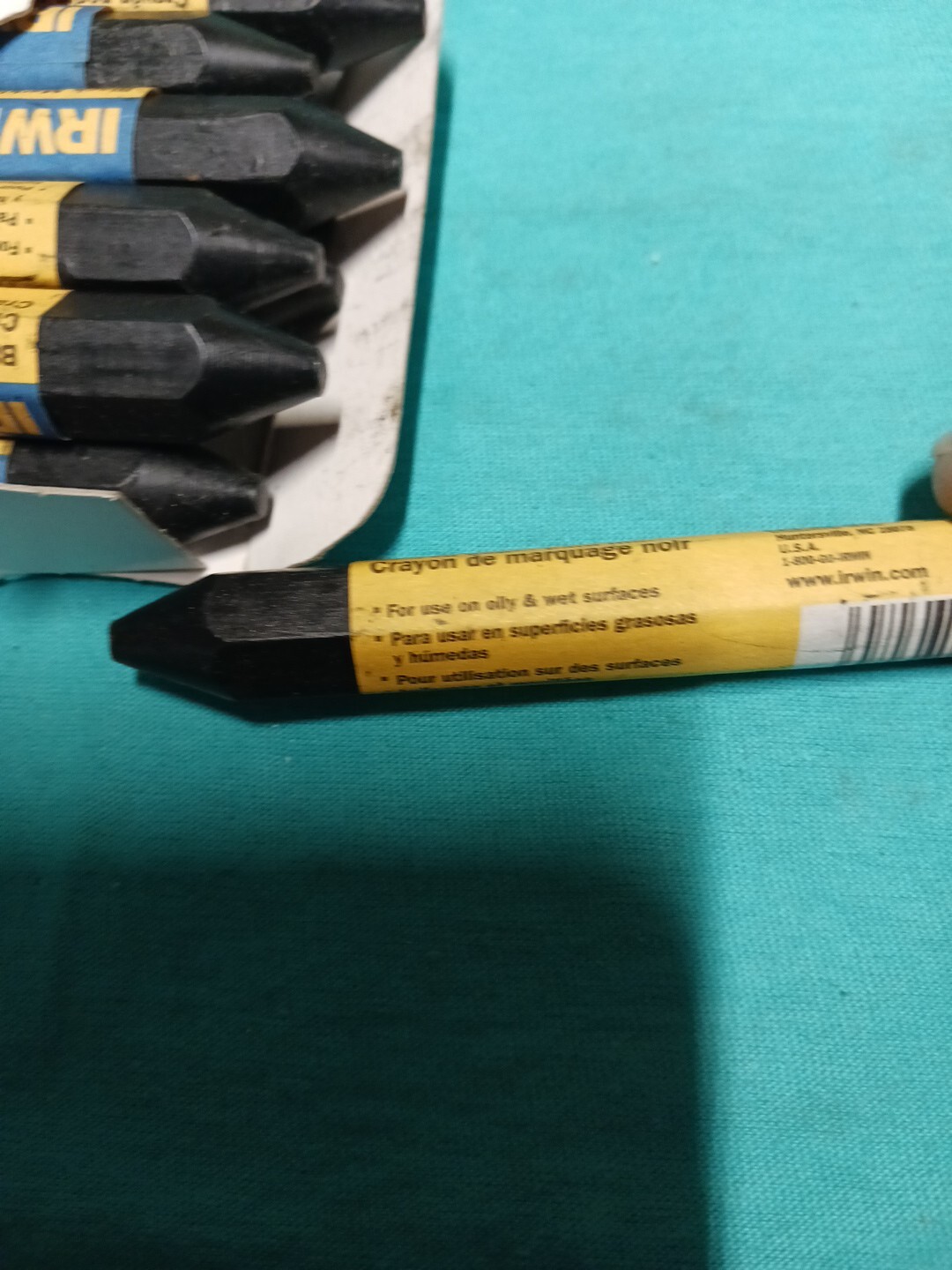 Irwin Strait-line Marking Crayons 12pk. Black 66404 Lumber