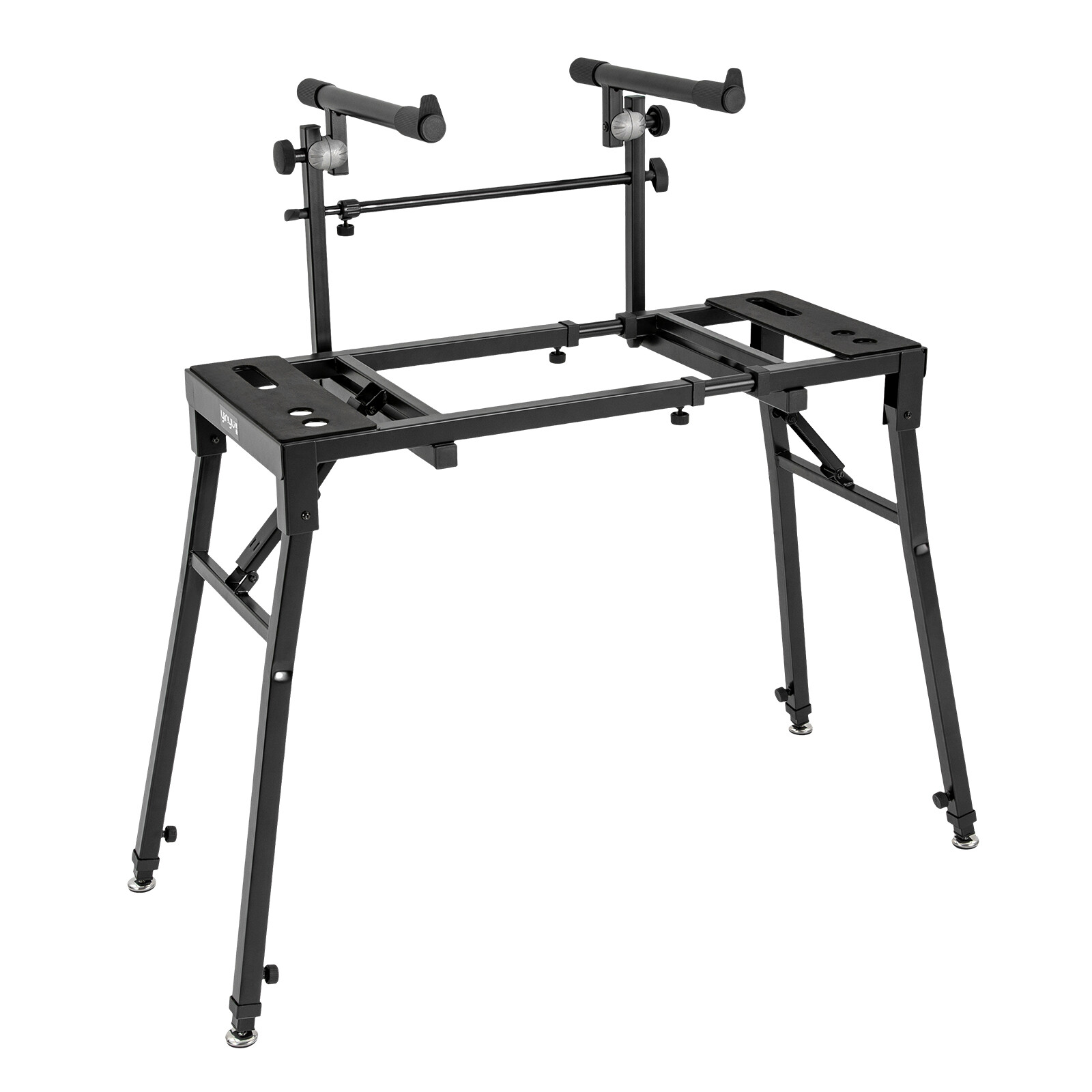 Keyboard Stand DJ Workstation Table Top Piano Holder 2-Tier Double Studio Mount