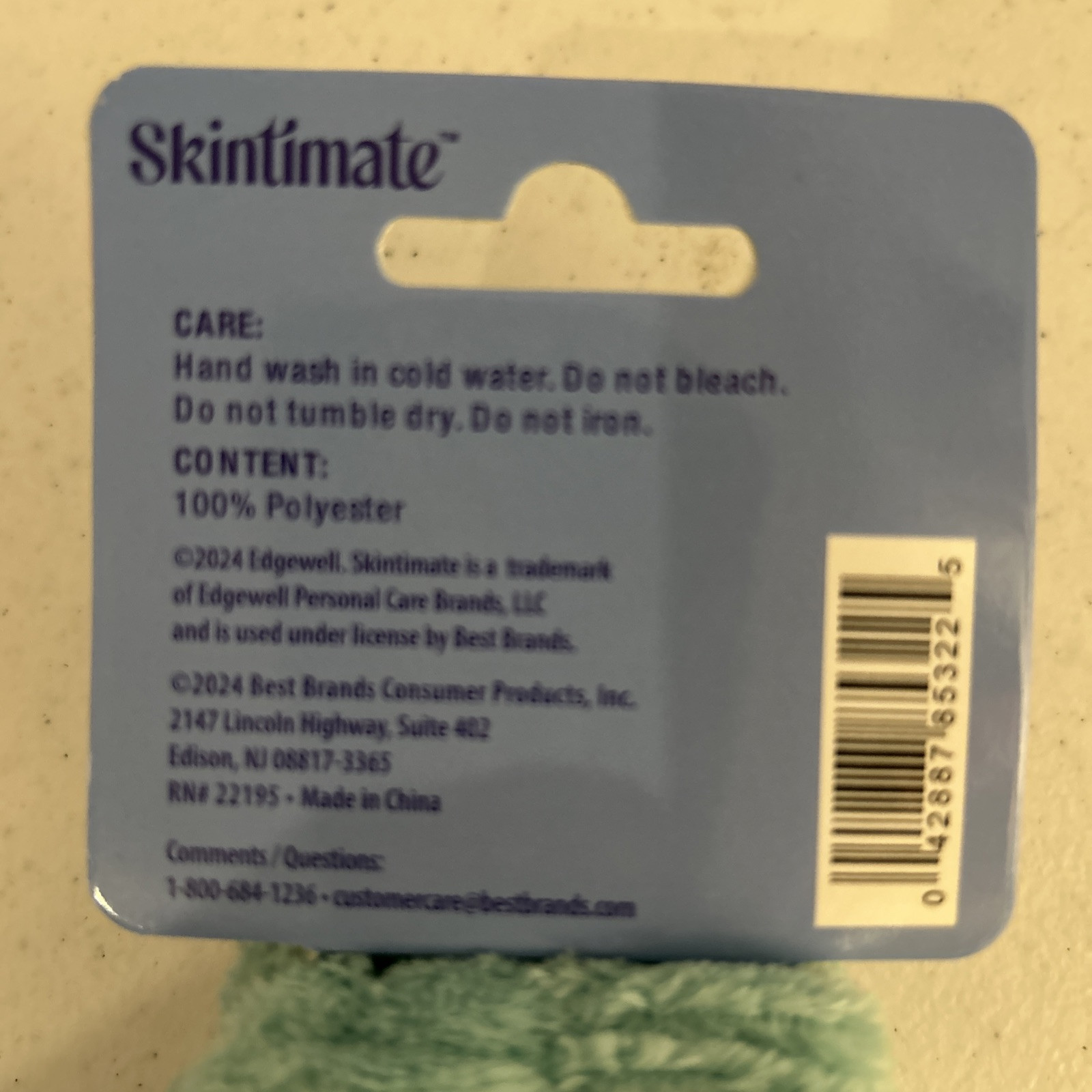 Skintimate Bow Spa Polyester Headband One Size Fits Most Light Green. NWT