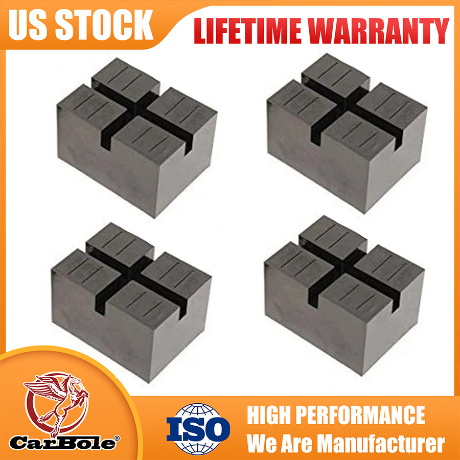 4Pcs Pinch-Weld Blocks Jack Bracket Pad Slotted Frame Guide Rail Clamp Universal