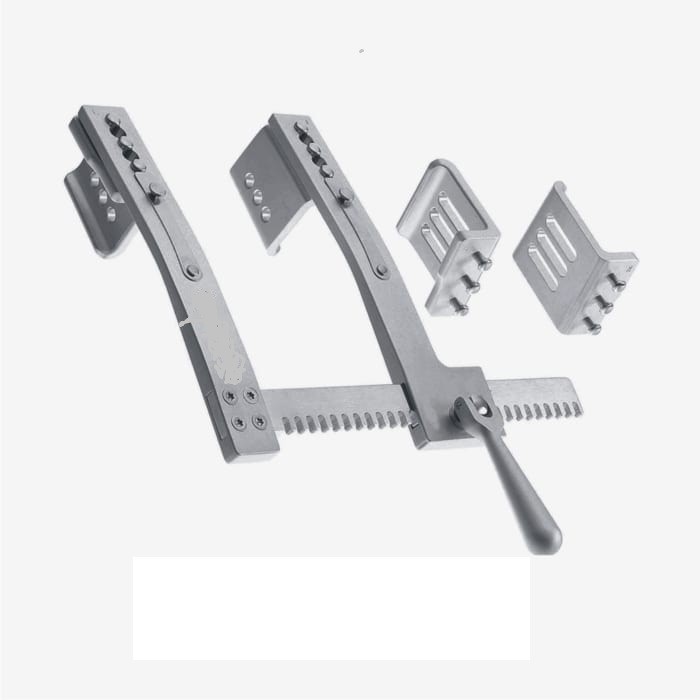Burford-Finochietto Rib Spreader 10" Spread, with 2 Pairs of Blades, Stainless