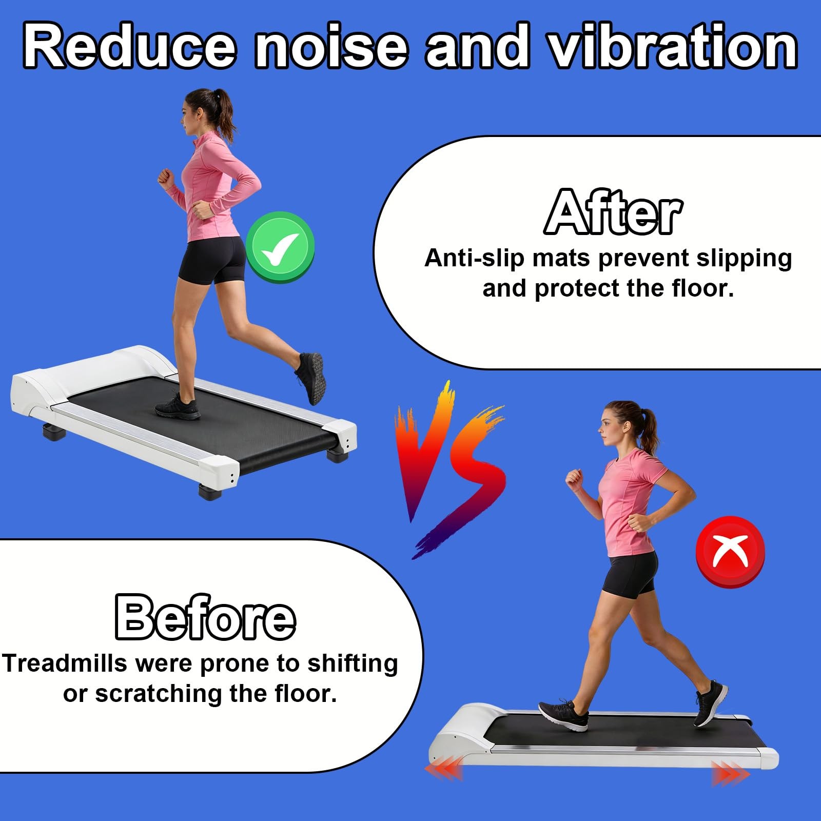 4pcs Treadmill Incline Riser Blocks, Walking Stackable Height Adjustable Incl...