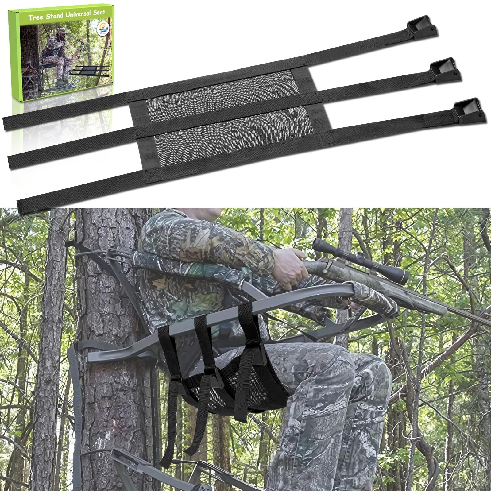 Huntury Tree Stand Seat Replacement for Hunting, Lightweight Mesh Replacement...