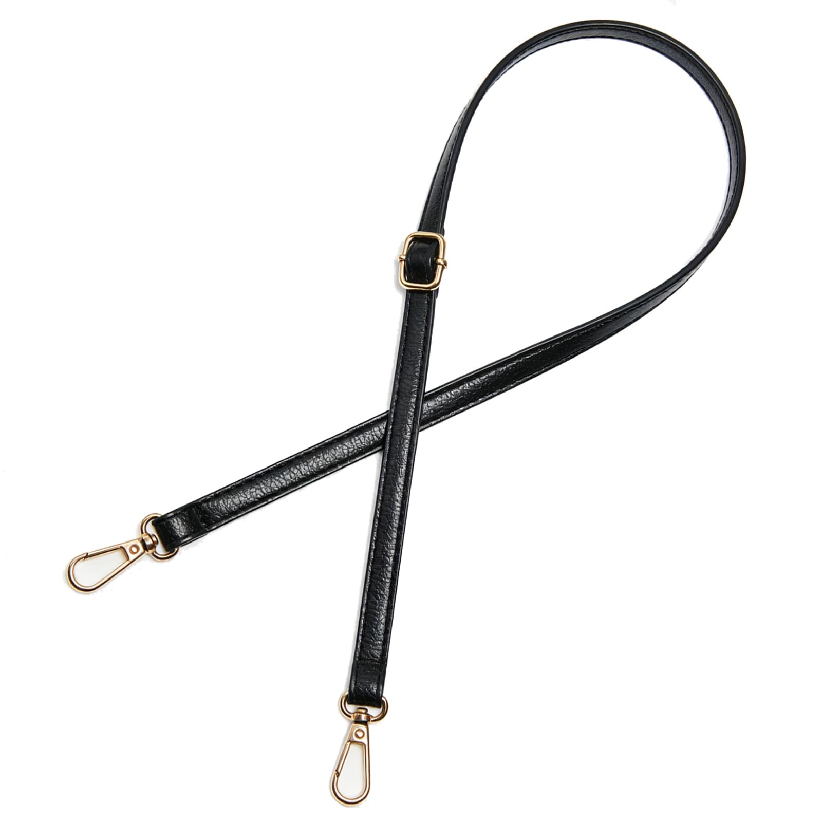 Leather Purse Strap Replacement Black Leather Crossbody Strap Adjustable