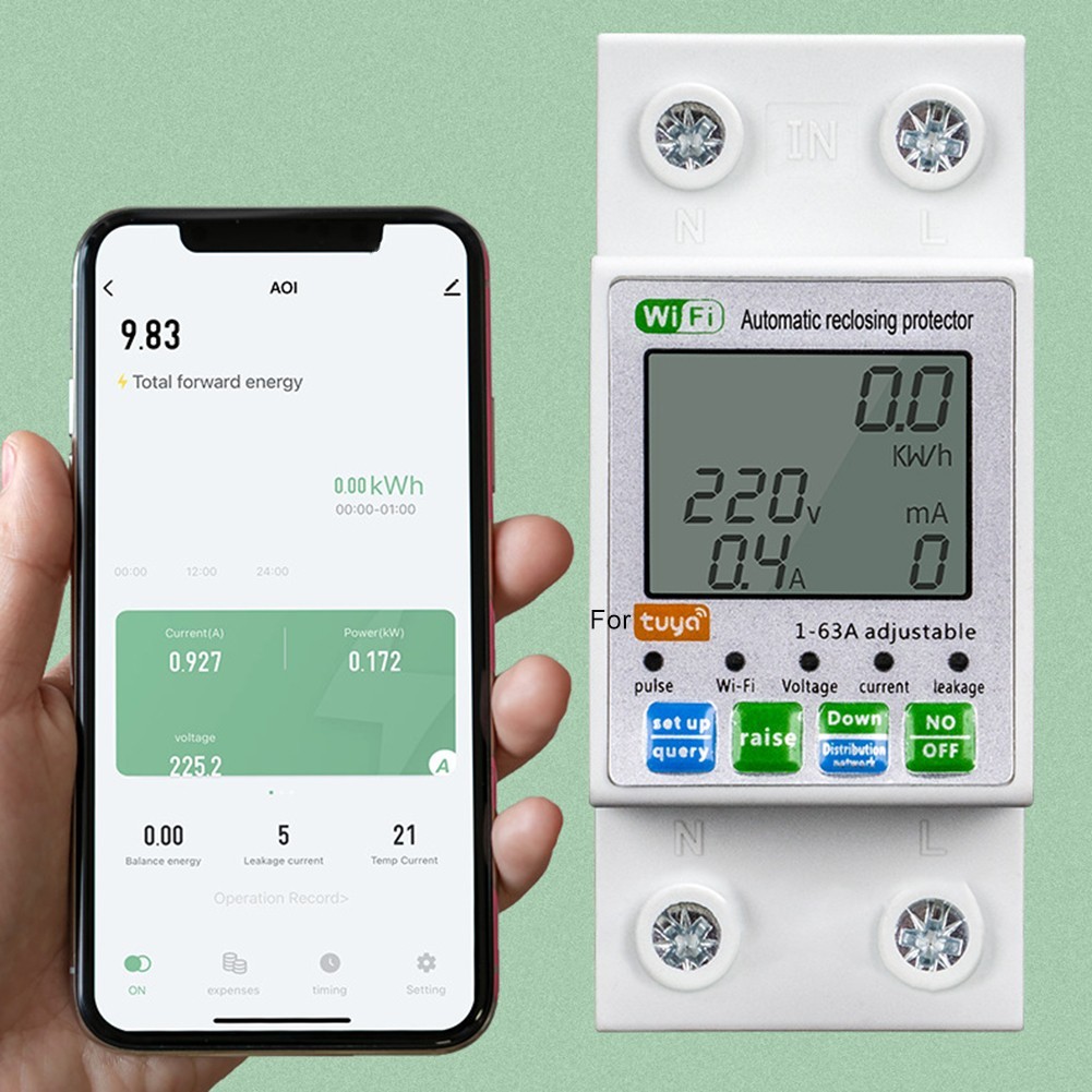 For Tuya Smart for reset Protector Switch for current Breaker Meter AC80-300V